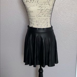 FOREVER21 black faux leather skirt